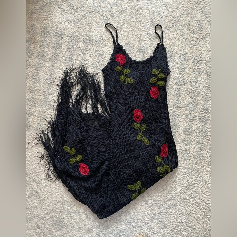 Vintage Cache Crochet Midi/Maxi Dress